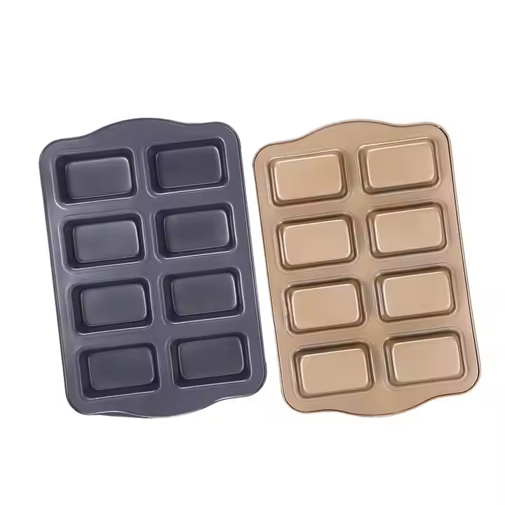 Bakeware Tools Carbon Steel Mini Loaf Pan Non-Stick Square Cake Mould Oven Tray Baking Pan for Making Muffin Brownie With Handle - Image 2