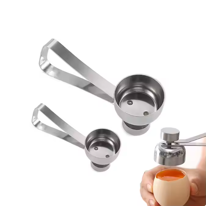 Metal Egg Scissors Egg Topper Cutter Shell Opener Stainless Steel Boiled Raw Egg Open