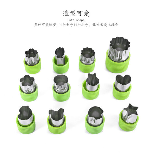 12 Pcs Vegetable Fruit Cutter Shapes Baking Tools Set/Baking & Pastry Cutter Tools Mini Pie Crafts - Image 3