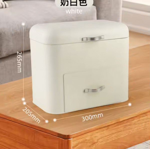 Double Layer Bread Box for Kitchen or Food Storage - Image 2