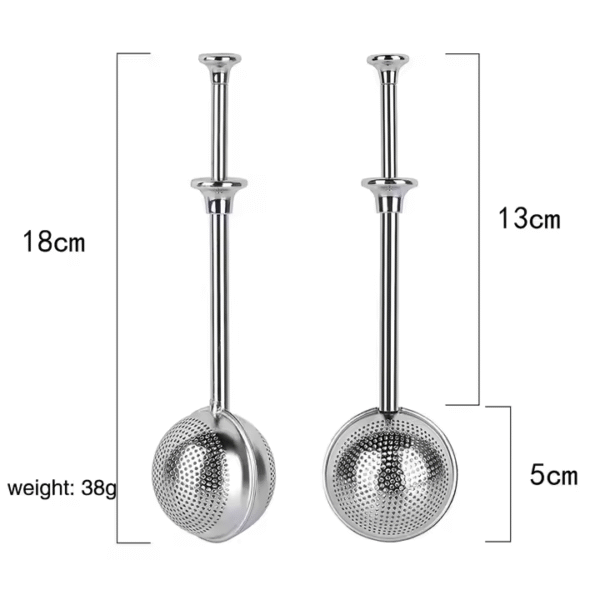 Stainless Steel Mesh Sink Foldable with Long Handle Tea Ball Loose Leaf Tea Strainer - Image 4