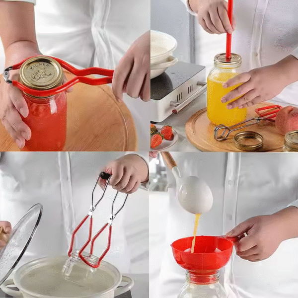 Non slip Large Canning Kits Tools for Making Favorite Jam 7 Piece Stainless Steel Home Jar Canning Kit - Image 3