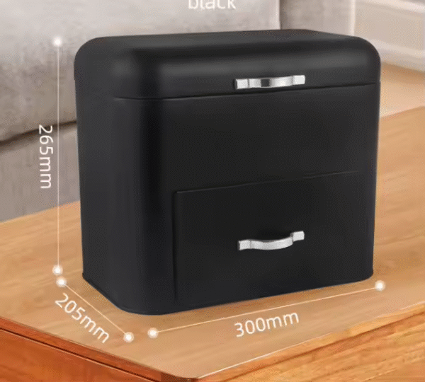 Double Layer Bread Box for Kitchen or Food Storage - Image 3