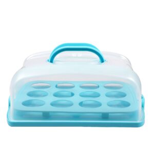 Food Grade square Packaging Design Tall Cup clear Cake Container for Cake Plastic with Handle
