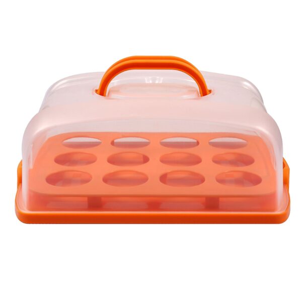 Food Grade square Packaging Design Tall Cup clear Cake Container for Cake Plastic with Handle - Image 2