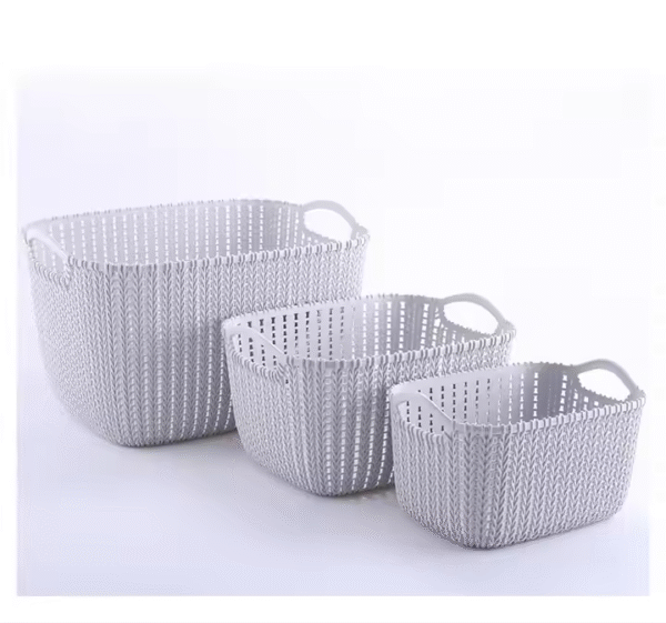 Plastic Storage Basket Storage Baskets Large Kitchen Bathroom Baskets - Image 3