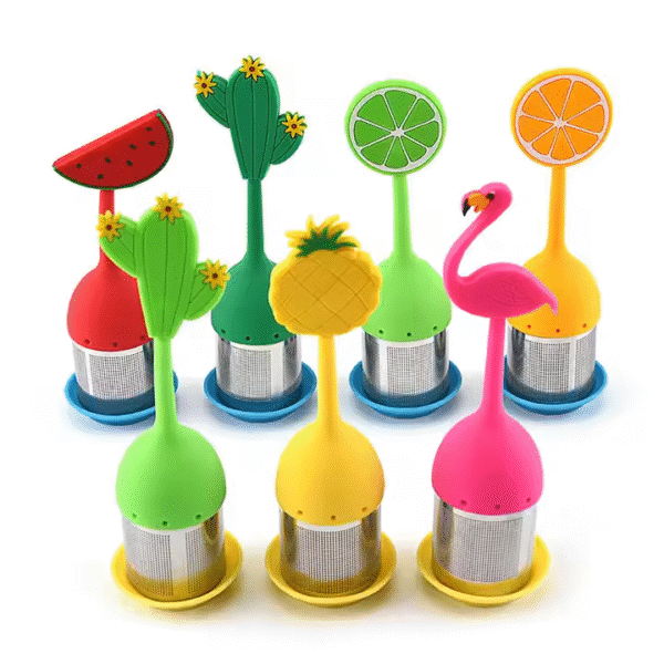 High Quality Factory Wholesale Hot Sale Creative 304 Stainless Steel Tea Strainer Silicone Tea Infuser