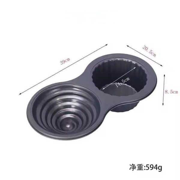 Non-stick Heavy Gauge Carbon Steel 2 Cup Jumbo Large Bakeware Novelty Giant Cupcake Pan And Cake Baking Mold Tools - Image 6