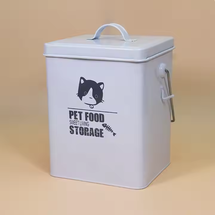 Metal Dog Food Storage Container Pet Food Canister with Food Scoop - Image 5