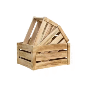 Custom Rustic Set of 3 Wooden Beer Fruit Crates Vintage Wood Crates Box