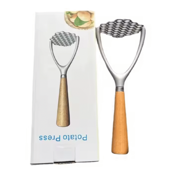 Wood Carrot Food Masher Ricer Aluminium Alloy Potato Masher - Image 2