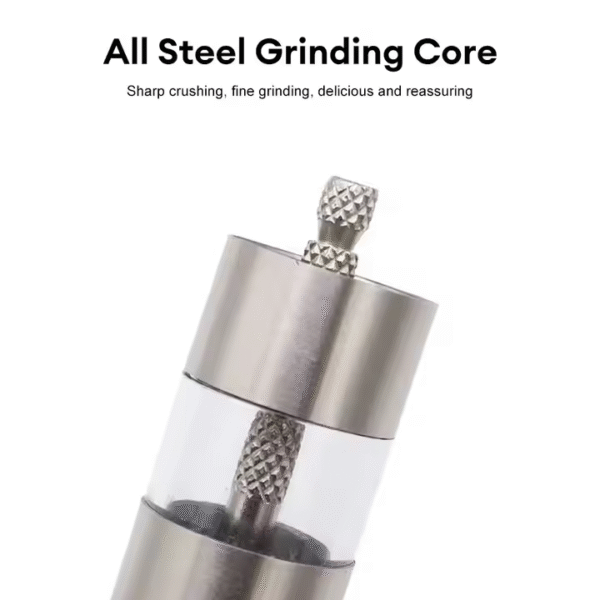 Thumb Pepper Grinder Stainless Steel Salt Grinder Pepper Mill Single Hand Mini Salt Grinder - Image 5