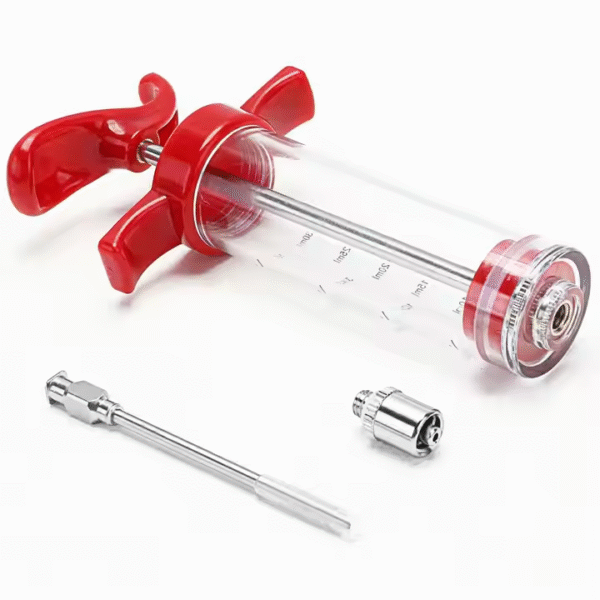 Stainless Steel Meat Syringe with Screw-on Meat Needle - Image 4