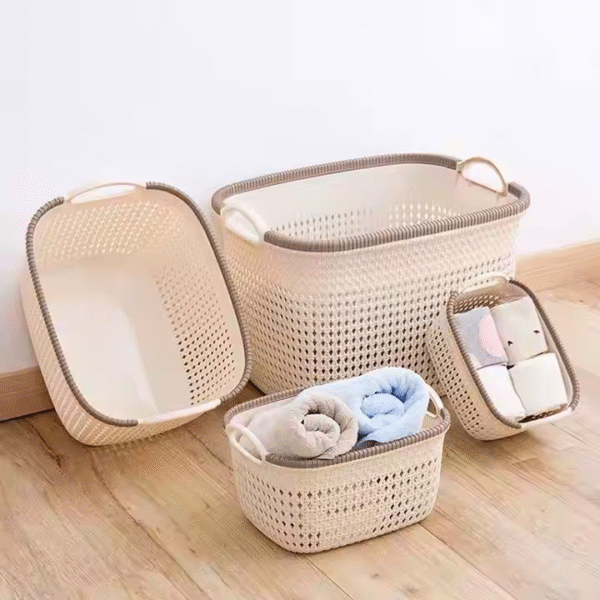 Household Durable Plastic Storage Basket Shower Caddy Tote Storage Bins With Handle - Image 5