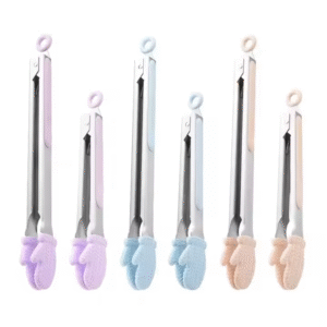 Non-slip Food Clip Silicone Food Tong Hand Shape with Locking Buckle Food Clip Baking Bread Clip