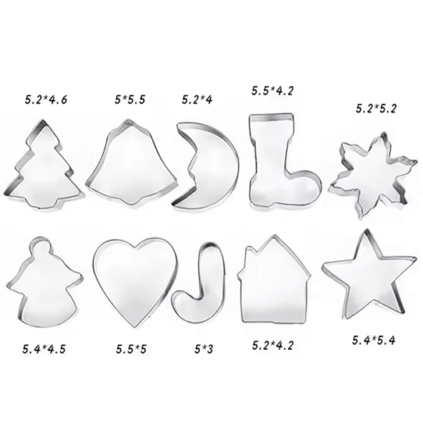 Christmas Stainless Steel Cookie Cutters Baking Tools Set for Biscuit Biscuit Mold 3d Christmas Cartoon Animal Cookie Cutter - Image 3