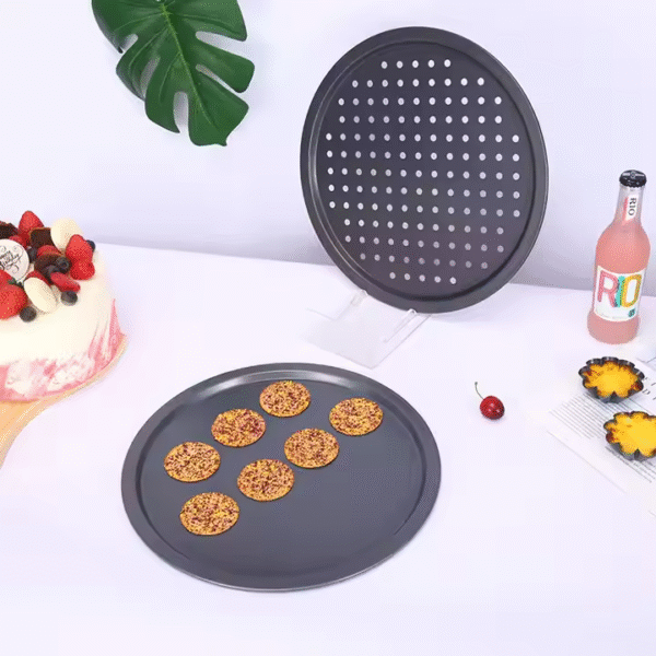 Customized Size 35cm Detachable Pizza and Pie Dish Pan Nonstick Carbon Steel Pizza Pan - Image 4