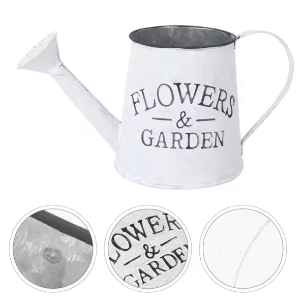 Watering Can Vintage Bucket Galvanized Pot Rustic Decorative Planter Pitcher - Image 4