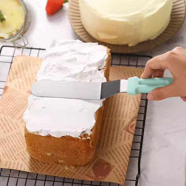 Stainless Steel Blade Angled Icing Spatula Cake Decorating Frosting Spatula Cake Baking Smoother Scraper - Image 4