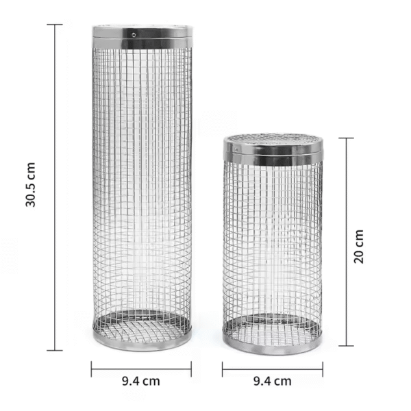 Rolling Grilling Basket for Outdoor Grilling 304 Stainless Steel Round Grill Basket Mesh for Fish Shrimp Meat Vegetables