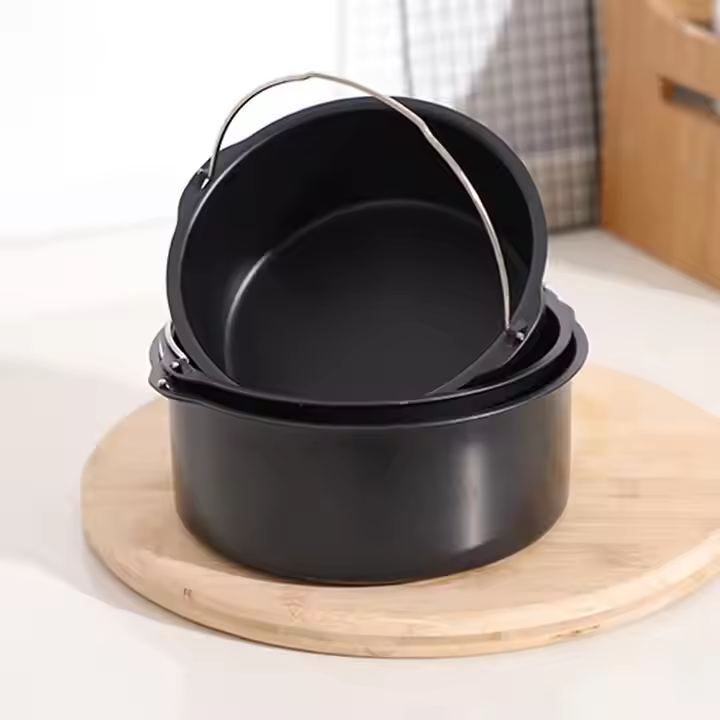 Wholesale Non-stick Cake Bucket Baking Pan Oven Frying Basket Air Fryer Accessories French Fries Baskets Cake Bucket Baking Pan - Image 3