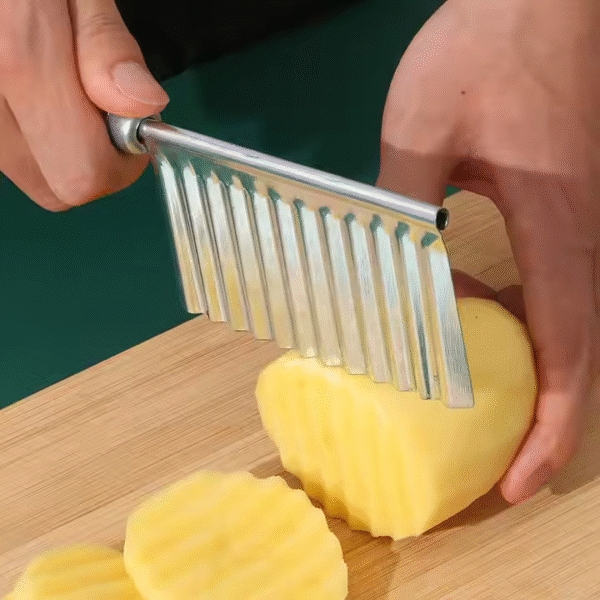 Kitchen Stainless Steel Potato Slicer French Fry Cutter Crinkle Cutter Knife Potato Carrot Slicer With Wave Shape