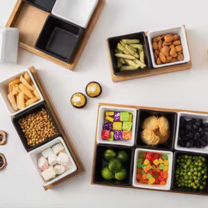 Creative New Products Ceramic Bamboo Box Platter Fashion Home Snack Platter
