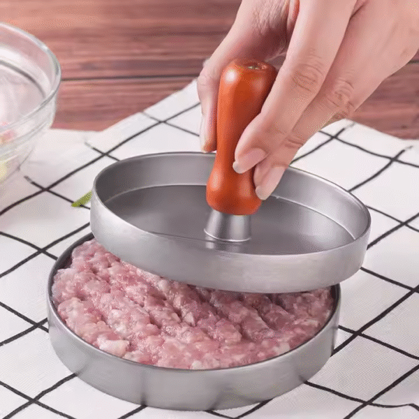 Kitchen Food Mold Round Shape Hamburger Press Aluminum Alloy Hamburger Meat Beef Grill Burger Press - Image 5