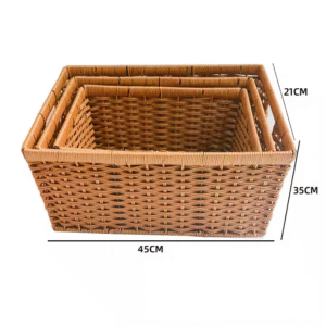 New Hot Sale Hand-woven Sundry Basket Rattan Plastic Washable Storage Basket