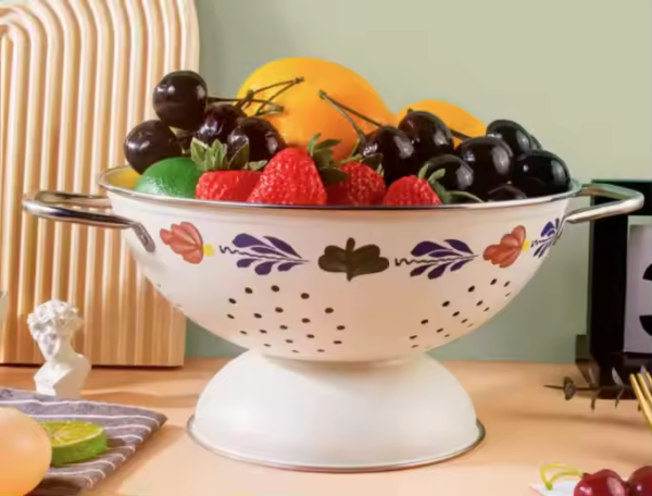 Multifunctional Enamel Metal Strainer - Image 3