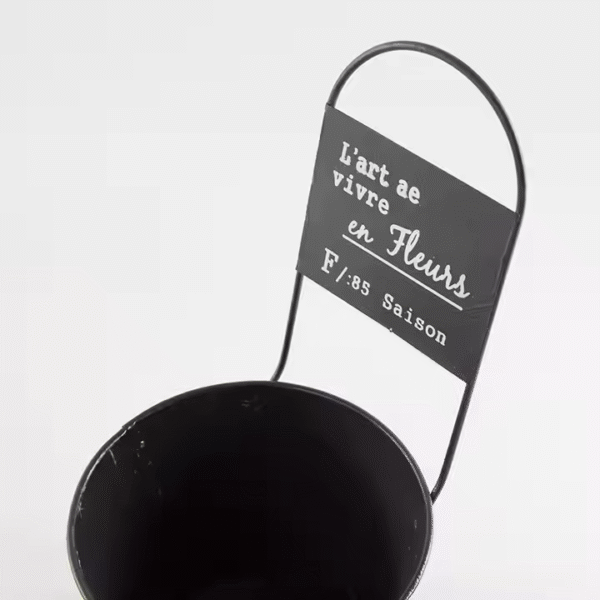 Flowerpot Rustic Hanging Pots, Tin Plant Holder Vintage Galvanized Vase Flower Retro Iron Bucket Vase for Flower Arrangement - Image 5