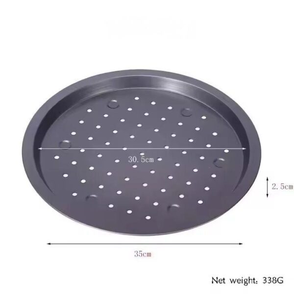 Customized Size 35cm Detachable Pizza and Pie Dish Pan Nonstick Carbon Steel Pizza Pan - Image 3