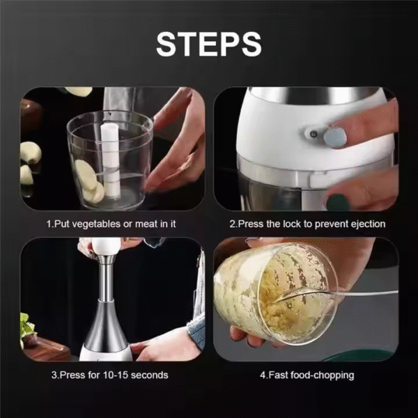 250ML Meat Grinder Multifunction Vegetable Fruit Twist Shredder Manual Gadgets Tool Chopper Garlic Cutter Kitchen Accessories - Image 6