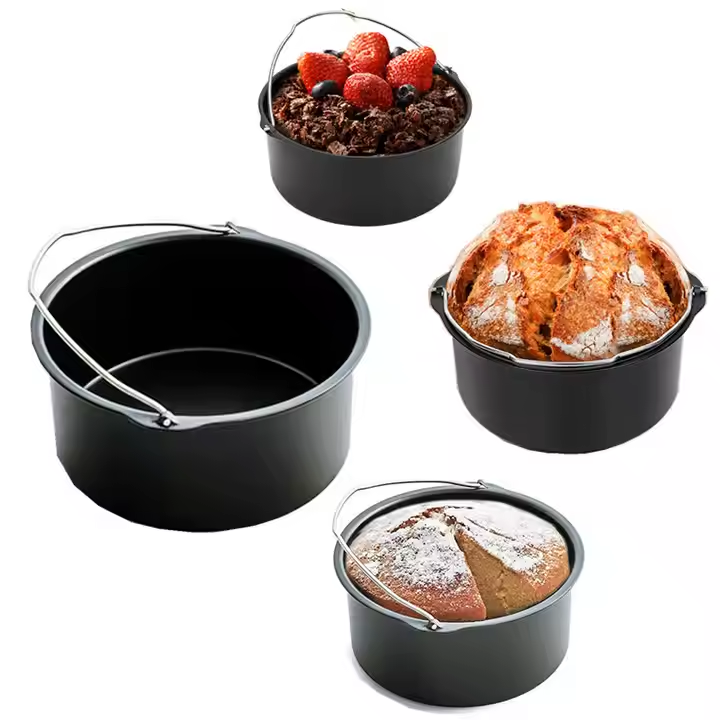 Wholesale Non-stick Cake Bucket Baking Pan Oven Frying Basket Air Fryer Accessories French Fries Baskets Cake Bucket Baking Pan - Image 5