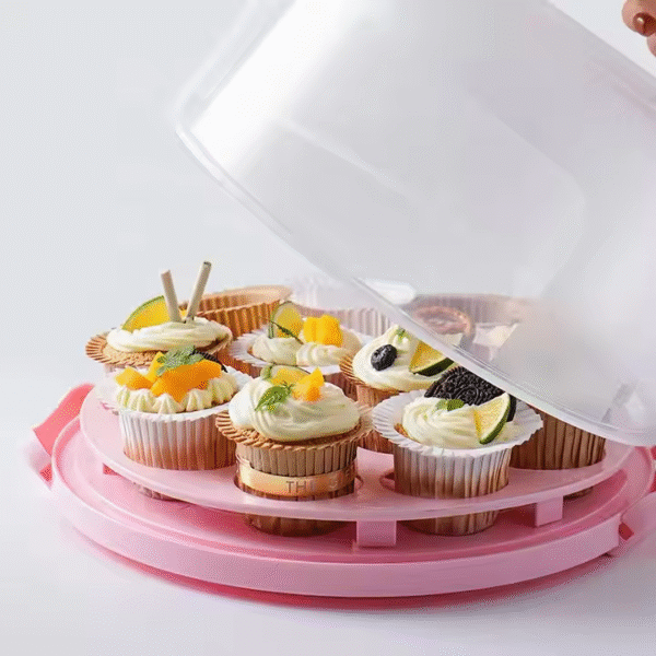 10inch Large Household Birthday Cheesecake Box Pink Reusable Plastic Portable Box