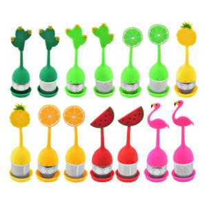 Wholesale Standard Silicon Handle Stainless Steel Tea Strainer