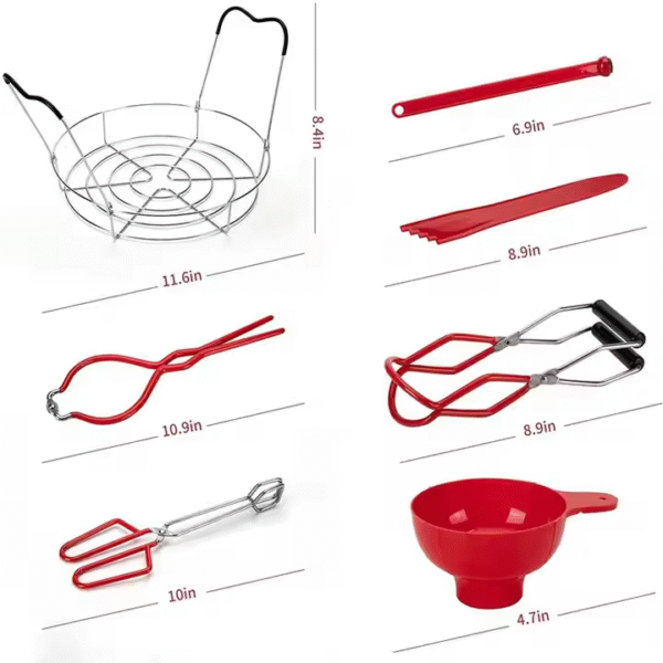 Non slip Large Canning Kits Tools for Making Favorite Jam 7 Piece Stainless Steel Home Jar Canning Kit - Image 4