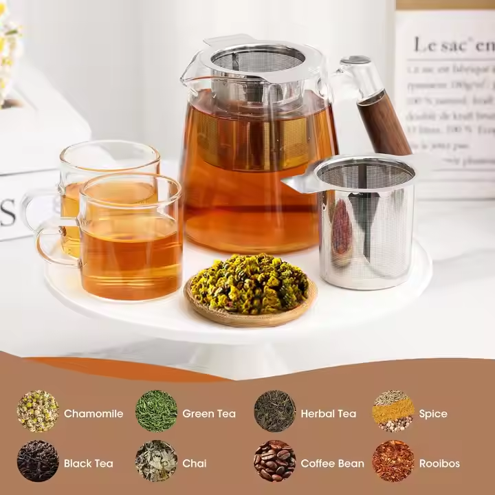High Quality Custom Tea Infuser 304 Stainless Steel Tea Strainer Loose-Leaf Tea Infuser Filter Diffuser - Image 6