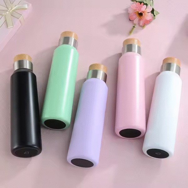 Custom logo Sports Wood Grain Insulated Double Wall 304 Stainless Steel Flasks Cups Kids Tumbler Water Bottles - Image 3