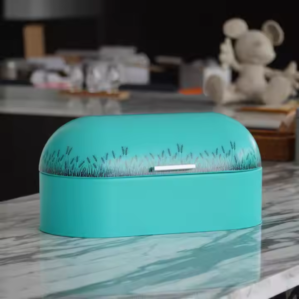 Kitchen Accessories Large Oval Metal Bread Box - Image 4