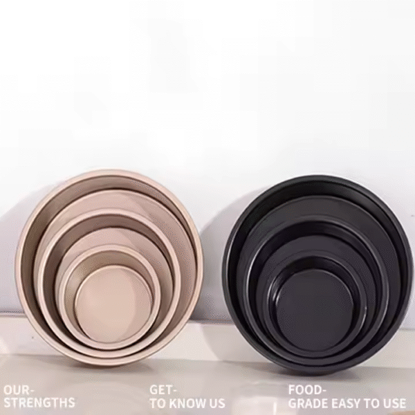 4/6/8 Inch Nonstick Round Carbon Steel Round Cake Mold Microwave Bread Baking Pans and Dishes with Removable Bottom - Image 4