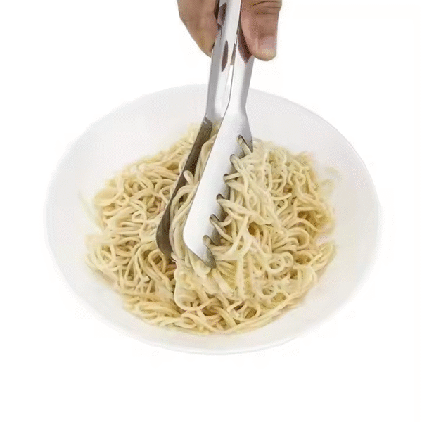 Cooking Food Serving Tongs Noodle Tongs Silver Multi Purpose Food Clips Cooking Utensils 430 Stainless Steel - Image 5