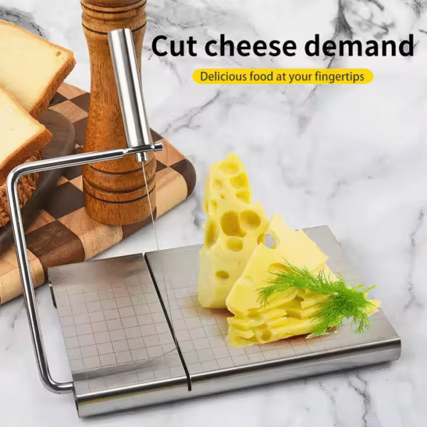 Kitchen Gadget Stainless Steel Cheese Slicer Wire Cheese Cutter Tool Wwith Board High Quality Home Manual Butter Block Cutter - Image 3