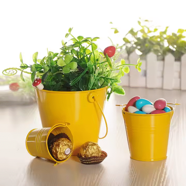 Red Black Metal Flower Pots for Kids Garden Planters & Beach Toys - Image 2