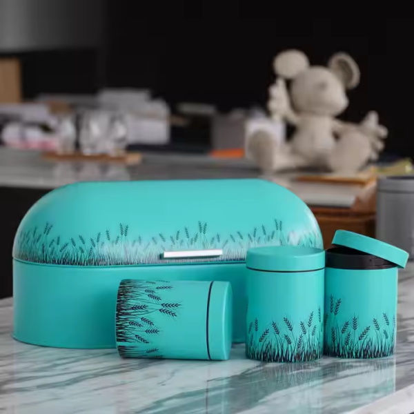Kitchen Accessories Large Oval Metal Bread Box - Image 3