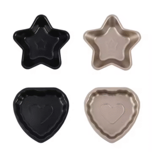 Cartoon Diy Love Heart Cake Mold Household Non-stick Peach Heart Carbon Steel Pizza Pie Pan Bun Baking Tool