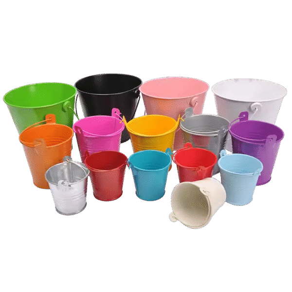 Red Black Metal Flower Pots for Kids Garden Planters & Beach Toys - Image 4
