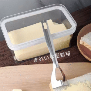 Stainless Steel Knife Tools Cheese Storage Tray Butter Dish Container Box