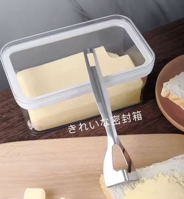Stainless Steel Knife Tools Cheese Storage Tray Butter Dish Container Box