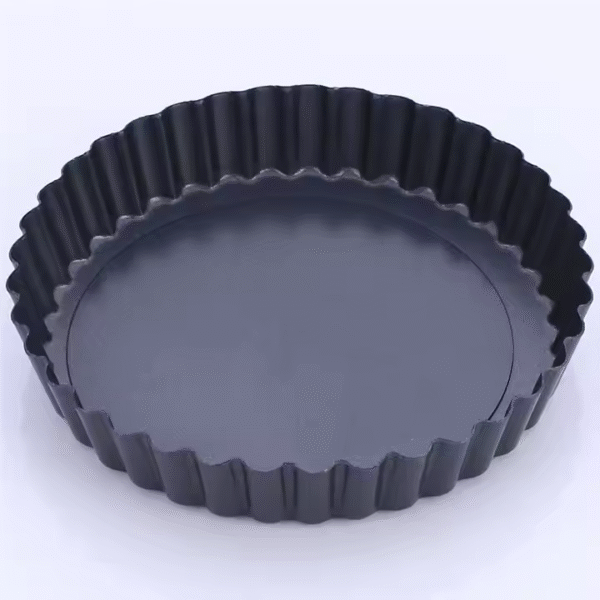 Quiche Pan Flower Shape Pie Flat Bread Cake Pans 4 Pack Round With 5 9 Inch and Non Stick Base Tart Pan Removable Bottom